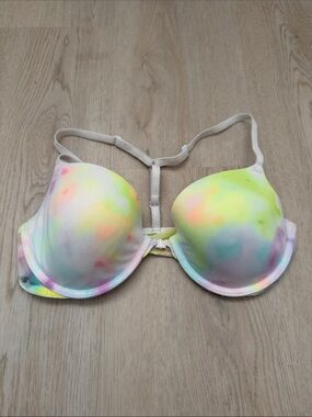 PINK Victoria's Secret Pastel Tie-Dye T-Back Bra 34c